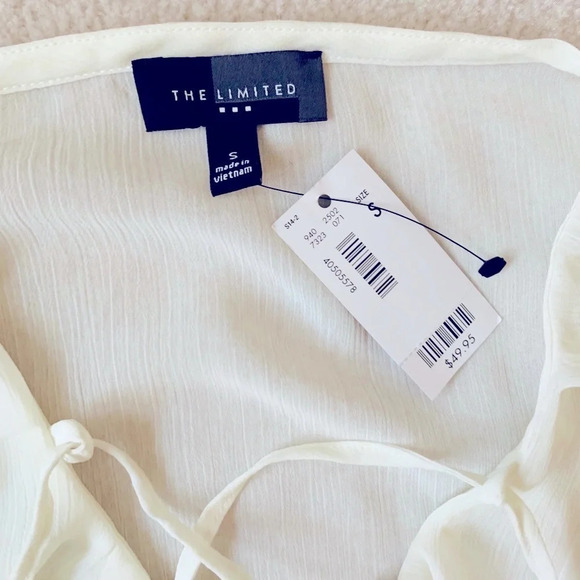 The Limited blouse White Ruffle collar top size small - Picture 5 of 16